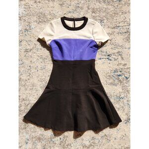 Kate‎ Spade Women's Size 0 Jazz Things Up Colorblock Crepe Flip Dress